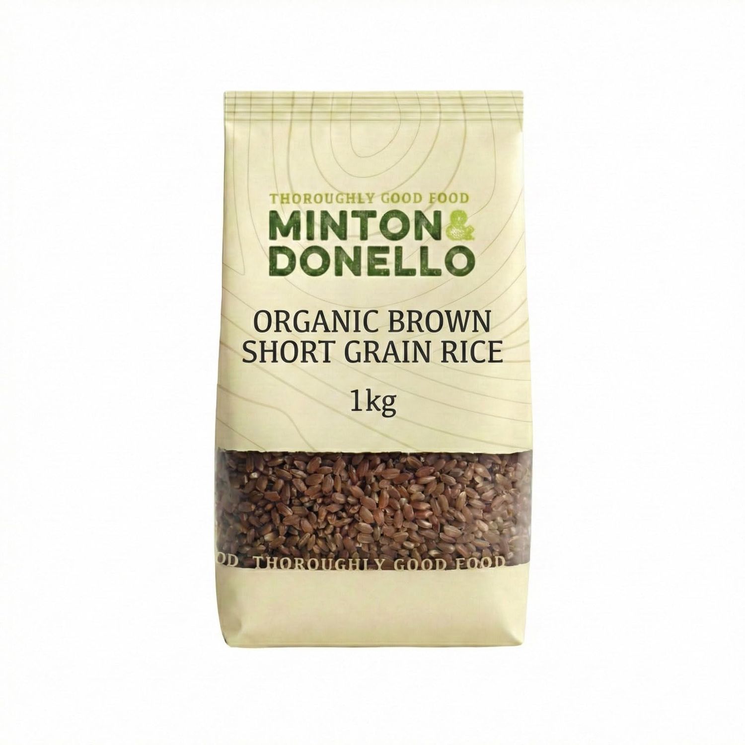 Minton &amp; Donello - Organic Short Grain Brown Rice, Rich &amp; Nutty, Bulk Pack, 1kg