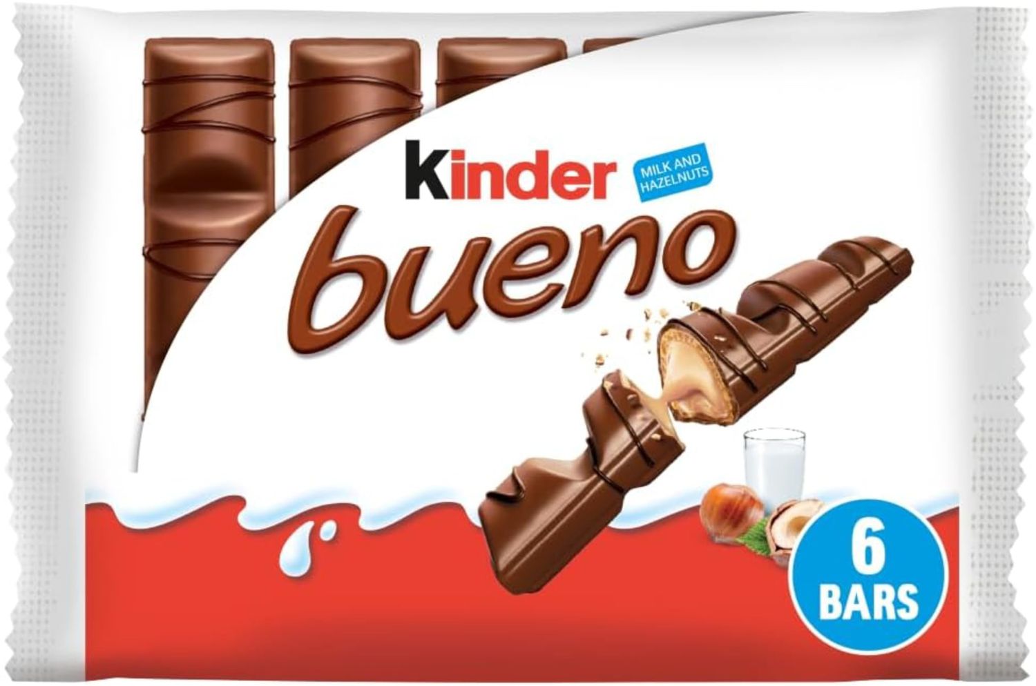Kinder Bueno Classic Chocolate Snack 6 bars