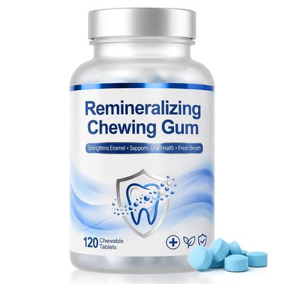 Remineralizing Gum, 120 Tablets Hydroxyapatite Gum, Repair for Receding Gums, Effectively Cleans Teeth and Freshens Breath