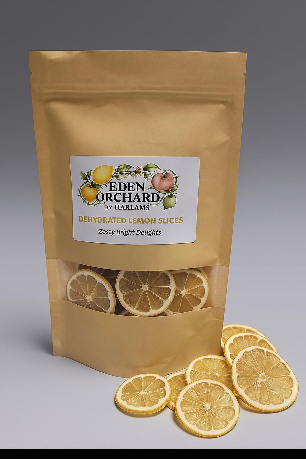 Dried Lemon Slices, Natural Dehydrated Fruit, 50g Pack with 25+Servings for Cocktails, Tea, Baking and Craft Decorations