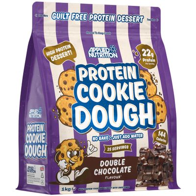 Applied Nutrition Protein Cookie Dough 1kg - High Protein Snack, Over 22g of Protein Per Serving, Ready-to-Eat- Low Calorie, Healthy Treat (1kg - 25 Servings) (Double Chocolate)