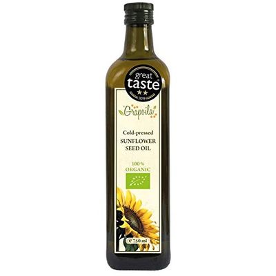 Organic Sunflower Oil 750ml - Cold Pressed All-Purpose Cooking Oil - Great Taste Award Winner