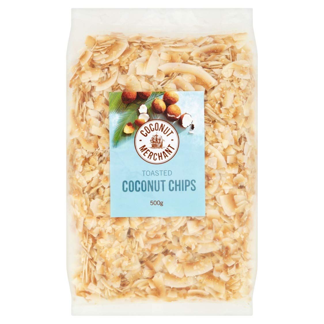 Coconut Merchant Toasted Coconut Chips (500g) Vegan Low GI Ethically Sourced