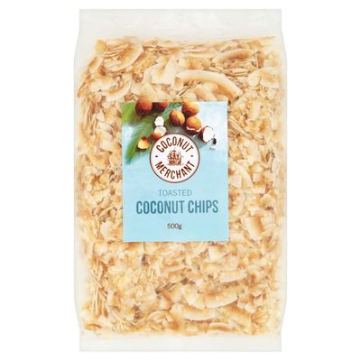 Coconut Merchant Toasted Coconut Chips (500g) Vegan Low GI Ethically Sourced