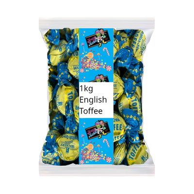 Walkers English Creamy Toffee 1kg - Traditional Creamy Sweets, Bulk Bag, Classic British Candy, Soft &amp; Chewy, Gift for Toffee Lovers, Retro Sweets, Party Bag Filler