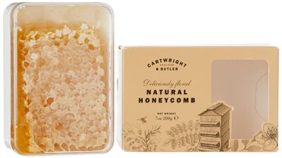Cartwright & Butler Natural Honeycomb in Carton, 200g Edible Honey Comb, 100% Natural Honey, Mild Sweet & Floral, Gluten Free Honey for Toast, Yoghurt, Drinks & Cooking