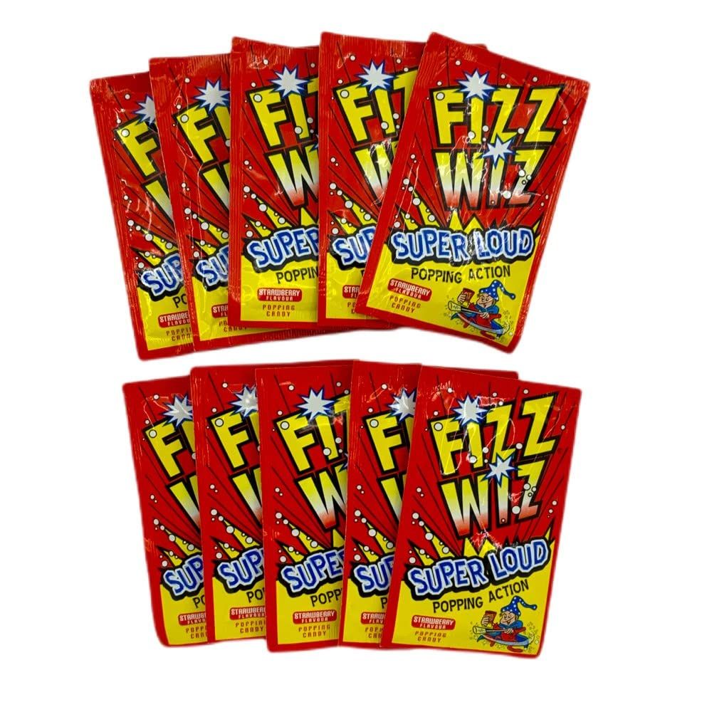 Fizzwiz Strawberry Fizz Wiz Popping Candy 10 sachets