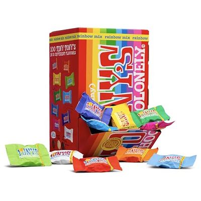 Tony's Chocolonely Tiny Tony's Chocolate Gift Box - 900g Mini Chocolate Mix To Share, 10 Different Flavours, Individually Wrapped, Vegetarian, Belgian Fairtrade Chocolate Tony's Chocolonely Tiny Tony's Chocolate Gift Box - 900g Mini Chocolate Mix To Share, 10 Different Flavours, Individually Wrapped, Vegetarian, Belgian Fairtrade Chocolate