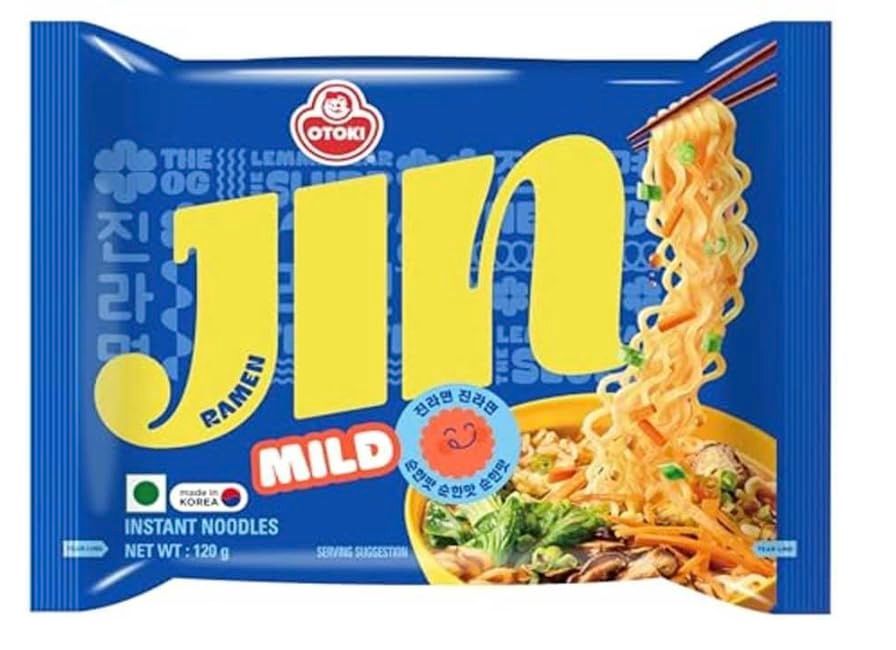 Ottogi Jin Mild Ramen Noodles, 4.23 Ounce (Pack of 20) by Ottogi