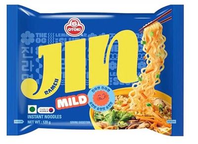 Ottogi Jin Mild Ramen Noodles, 4.23 Ounce (Pack of 20) by Ottogi