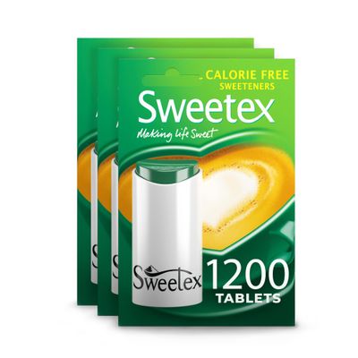 Sweetex Tablets, Zero Calorie, 1200 Tablets X 3, 3600 Tablets Total, Sugar Free, Sweetener Tablets, Sweet, Granulated Sweetener, Helps Reduce Sugar Intake, Sugar Substitutes, Baking Supplies