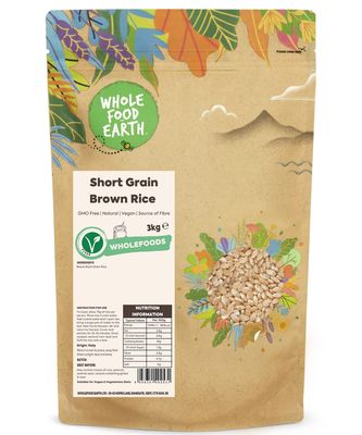Whole Food Earth Short Grain Brown Rice 3 kg