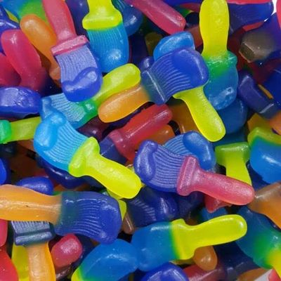 Tongue Painters - 1kg Pouch - Fruit flavoured Paintbrush Shaped Sweets That Paint Your Tongue - Gelatine Free - Dairy Free - Vegetarian - Vegan -
