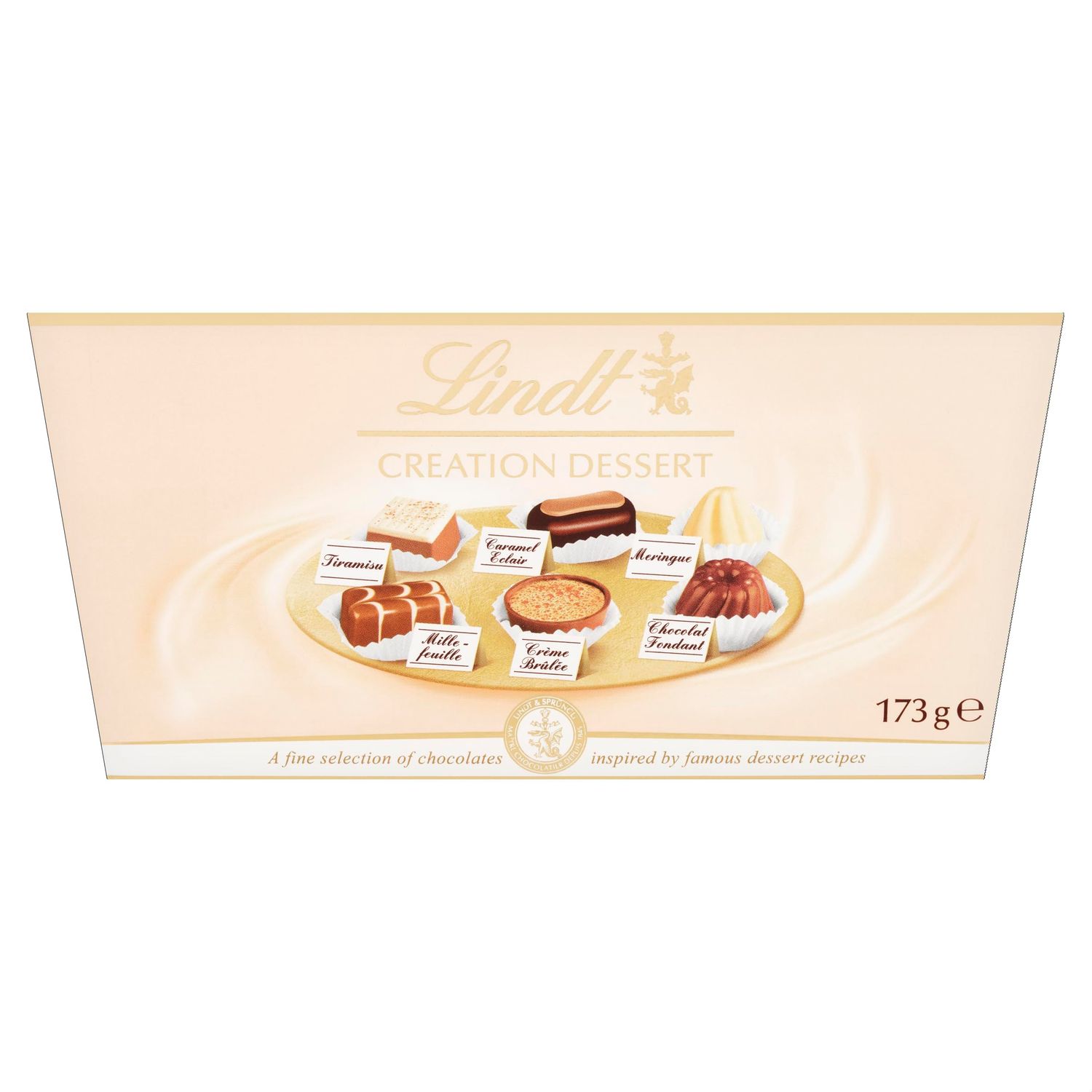 Lindt Creation Dessert Chocolate Box - 173g - Gift - Assorted Milk, Dark &amp; White Chocolates Inspired by Classic Desserts