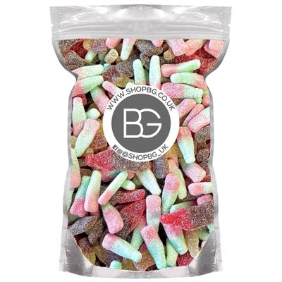 BG Quality Pick &amp; Mix Sweets - Fizzy Cola, Cherry, Tutti Frutti Bottles Mix Sweeties 800g Pouch