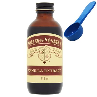 Nielsen Massey Pure Vanilla Extract 118 ml with Measuring Spoon Bundle