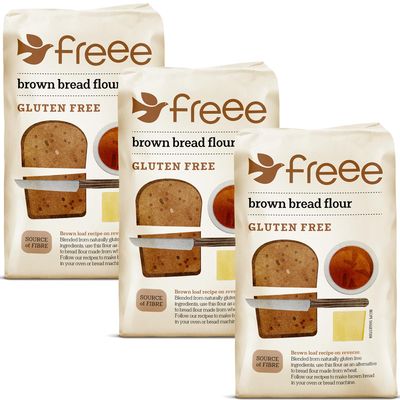 Doves Farm Gluten Free Brown Bread Flour 3 x 1kg
