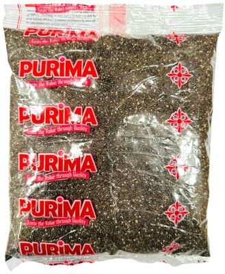 Chia Seeds 1kg - for Weight Loss Raw Black Seed Dark Whole Natural Bulk Keto Protein Shakes Smoothies Breakfast Cereals Porridge Topper Pudding to Eat Non GMO Weightloss (Packaging May Vary) PURIMA