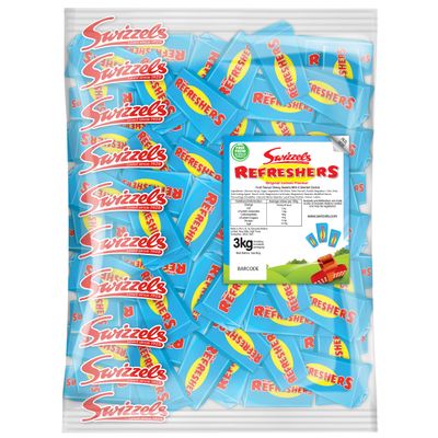 Swizzels Refreshers Original Lemon Flavour, Bulk Bag of Refresher Sweets, 3kg (Pack of 1)
