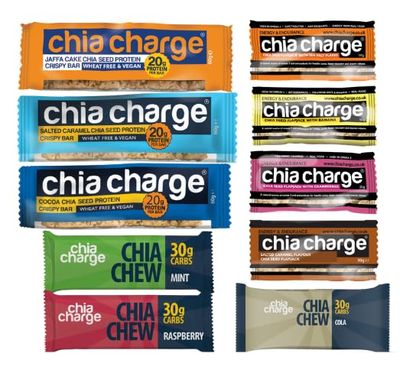 CHIA CHARGE Energy &amp; Protein Bars - Healthy Snack Bar - Best Vegetarian Energy Bars - Healthy Snack Bar - Yorkshire Bakery