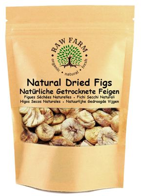 Raw Farm Natural Dried Figs 1kg - 100% Pure &amp; Unsweetened No Added Sugar, No Additives, Not Pasteurised Soft, Juicy &amp; Naturally Sweet Healthy High-Fibre Snack