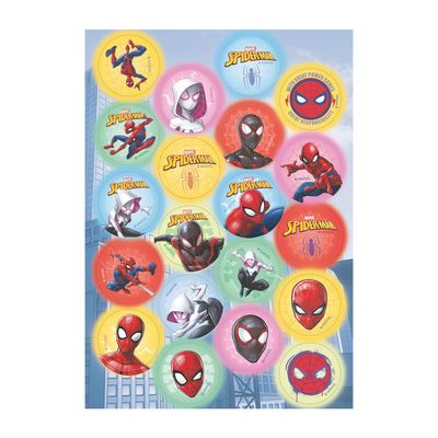 Dekora, Spiderman, Mini Wafer Discs, Edible Decorations for Cupcakes, Cookies and Muffins, Perfect Party Supplies, 3,4 CM