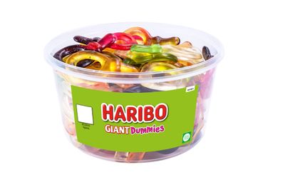 HARIBO Giant Dummies - 60 Pieces of Fruity Gummy Sweets - 816g Tub