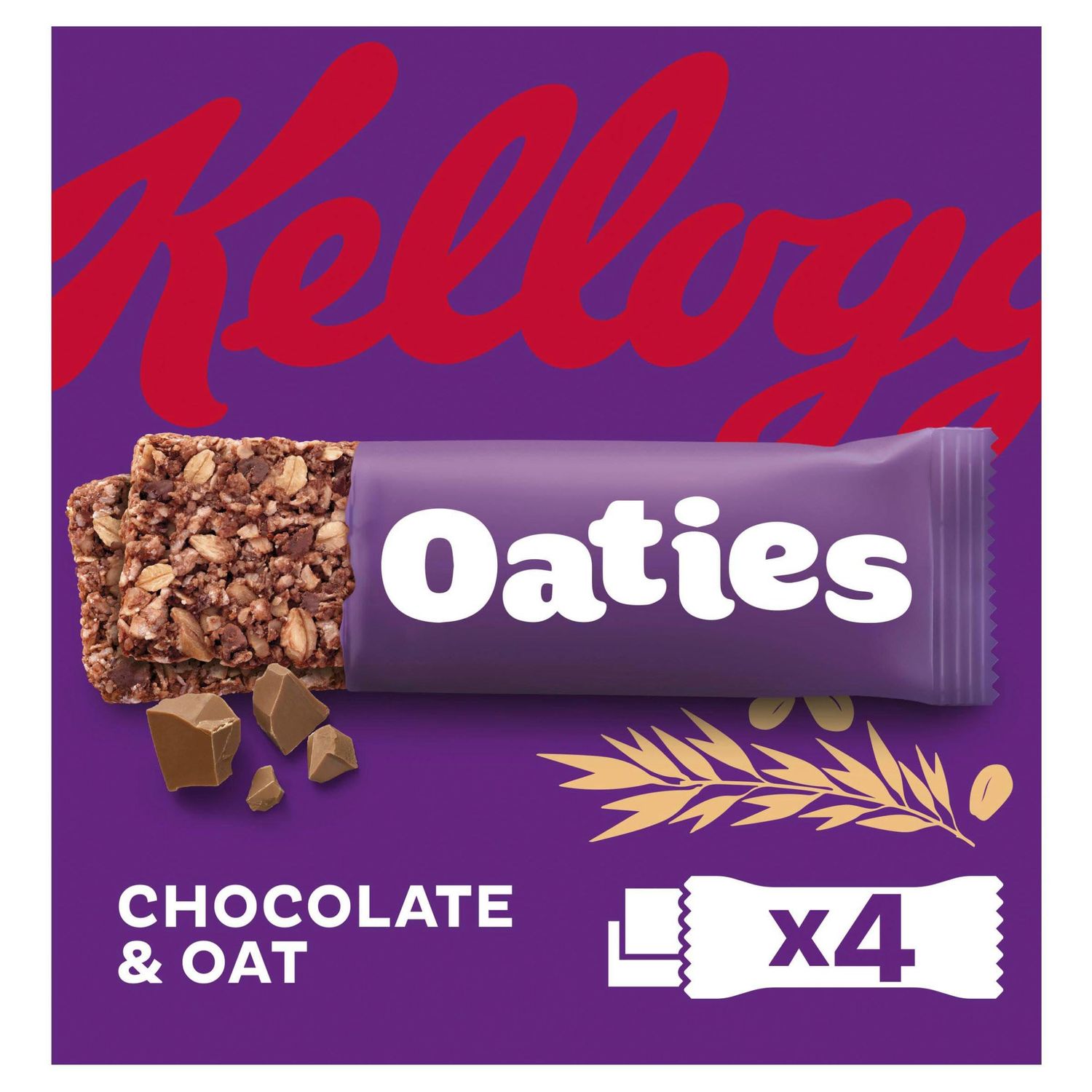 Kellogg's Oaties Chocolate &amp; Oat snack bars 4x40g