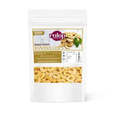 Rulop Sweetened Banana Chips - 1kg Vegan Snack Irresistibly Crunchy and Naturally Sweet Perfect for Healthy Snacking
