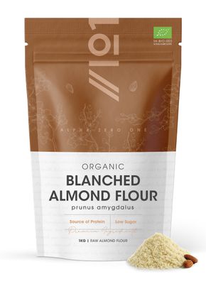 Organic Blanched Almond Flour 1kg - 100% Pure Spanish Almond Flour Powder - Resealable and Recyclable Pouch by Alpha01