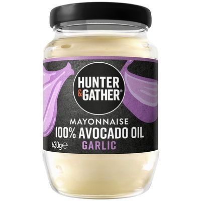 Hunter & Gather Garlic Avocado Oil Mayonnaise 630g Seed Oil Free I Made with Pure Avocado Oil & British Free Range Egg Yolk Paleo, Keto, Sugar and Gluten Free Avocado Mayo