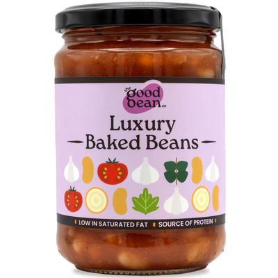 The Good Bean Co Luxury Baked Beans 350g - Rich Tomato Sauce With Haricot Beans, Homemade-Style for Toast, Eggs &amp; Jacket Potatoes