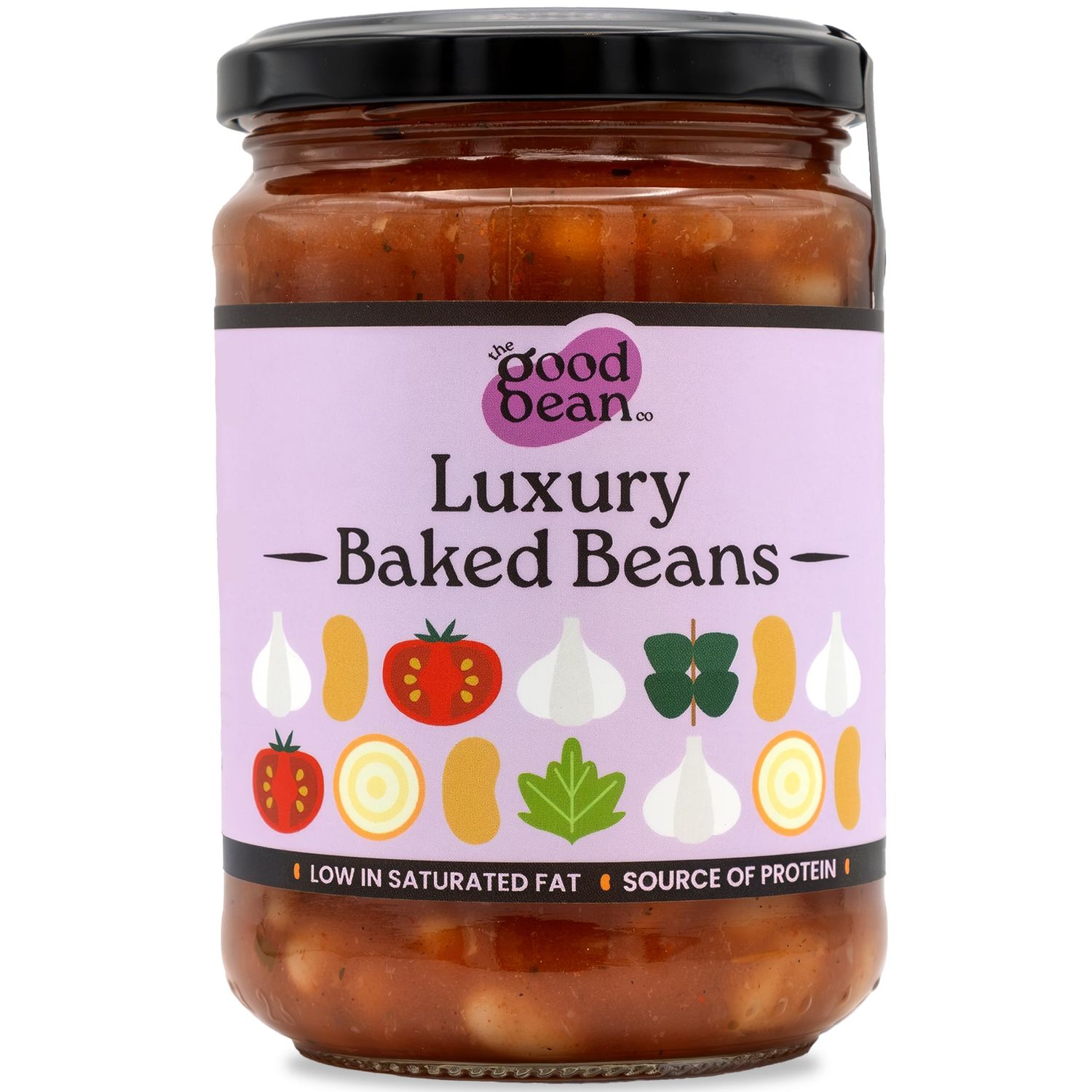 The Good Bean Co Luxury Baked Beans 350g - Rich Tomato Sauce With Haricot Beans, Homemade-Style for Toast, Eggs &amp; Jacket Potatoes