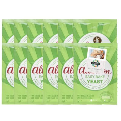 Yeast Bundle with Allinsons Easy Bake Yeast Pack 7g 12 Pack + Brightdale Kitchen Card