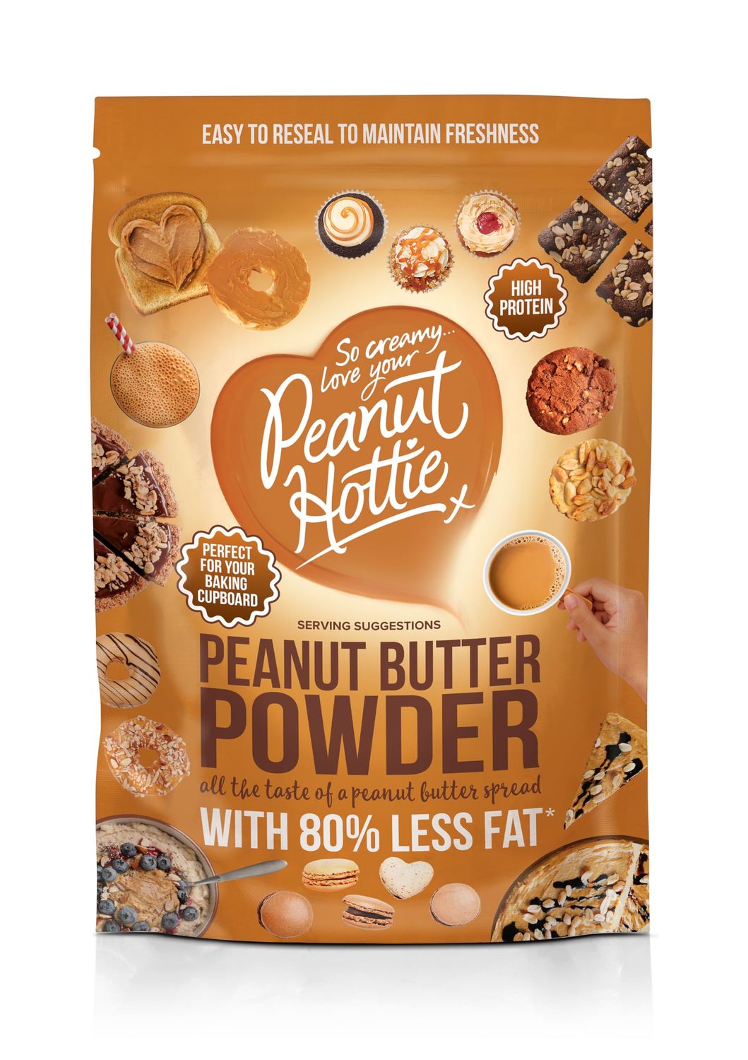 Peanut Hottie - Peanut Butter Powder (180g), All Natural, Marco Friendly, High Protein, Low Calorie, Low Fat, Vegetarian, Vegan, Recyclable, Ideal for Baking, Smoothies &amp; Cooking