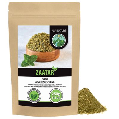 Alpi Nature Zaatar Spice Mix 250g 8.8 oz, Zatar Spice Mix, Za'atar Mix, Zaatar Lebanese Blend