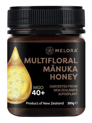 Melora Genuine Manuka Honey - 40 MGO, 250g - 100% Pure &amp; Traceable Manuka from New Zealand