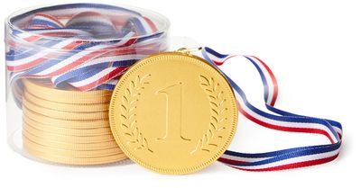 Steenland Chocolate Foiled Medals, Pack of 10