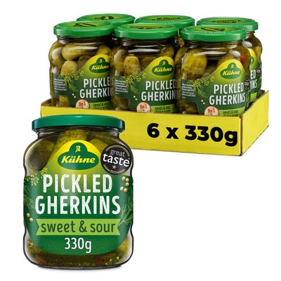 Kuhne Gherkins 330 g (Pack of 6)