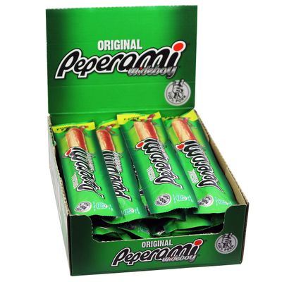 Peperami Wideboy - Original Flavour - Smoked Pork Salami Sausage Meat Snacks - Box of 20 x 40 Grams