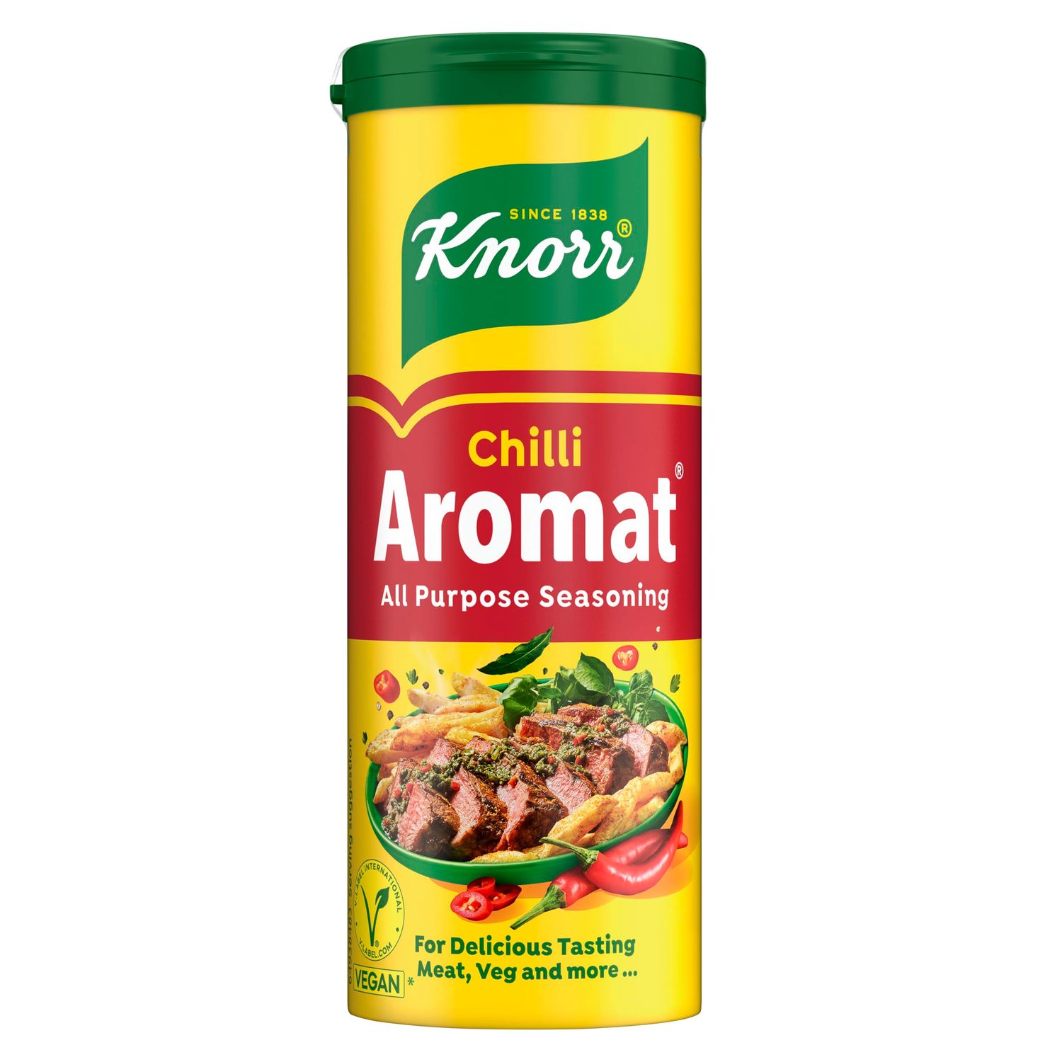 Knorr Aromat Chilli All Purpose Savoury Seasoning Free from Artificial preservatives for Vegetables, Rice, Pasta or Salads 90 g