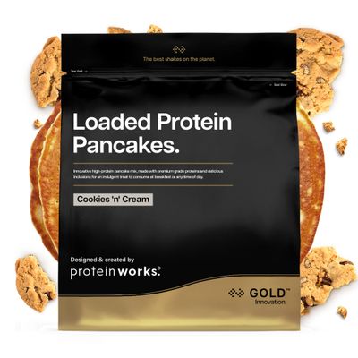 Protein Works Loaded Protein Pancakes - GOLD Innovation, Premium Protein Pancake Mix, High Protein Breakfast, Low Sugar, Low Fat, Cookies 'n' Cream, 16 Servings, 1kg