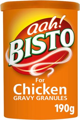 Bisto Flavoursome &amp; Delicious Chicken Gravy Granules for Hearty Family Mealtimes, 190 g Drum (Pack of 1)