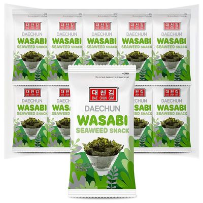 Daechun(Choi''s1) Wasabi Seaweed Snack, 20 Pack, Product of Korea