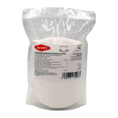 Aksoy Baking Soda 1250GR Pure Sodium Bicarbonate Powder, Food Grade, Multi-Purpose for Cooking, Baking, Cleaning, Odor Removal