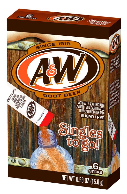 A&amp;W Root Beer Singles to Go Drink Mix 15 g