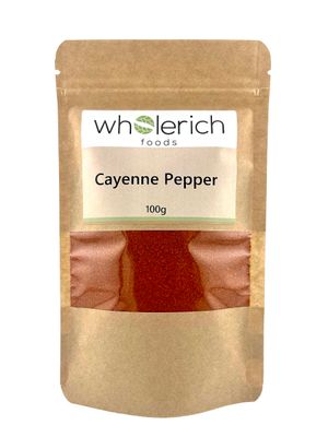 Cayenne Pepper 100g Spice to Add Heat for Everyday Cooking - Wholerich Foods
