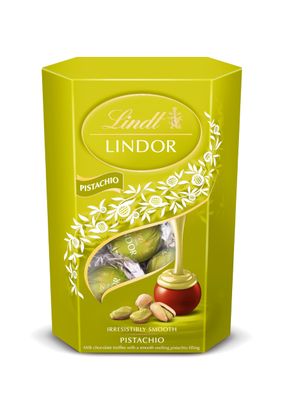 Lindt Lindor Pistachio Chocolate Truffles - 200g Box (Approx. 16 Balls) - Smooth Filling - Gift, Birthday, Congratulations Treat