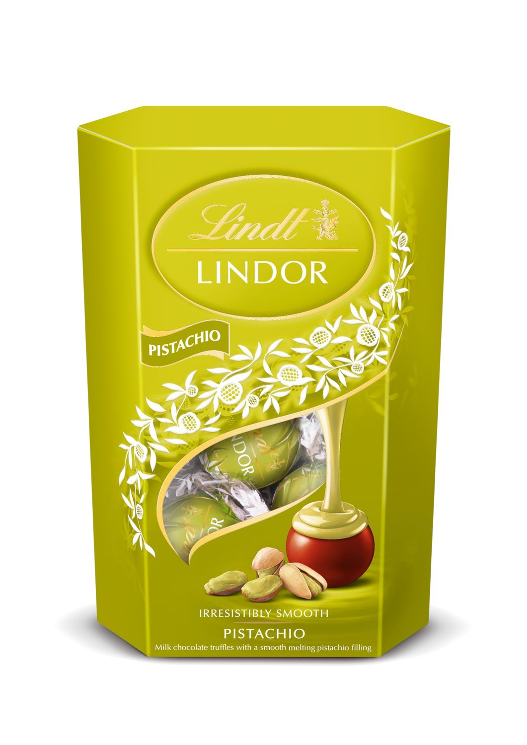 Lindt Lindor Pistachio Chocolate Truffles - 200g Box (Approx. 16 Balls) - Smooth Filling - Gift, Birthday, Congratulations Treat