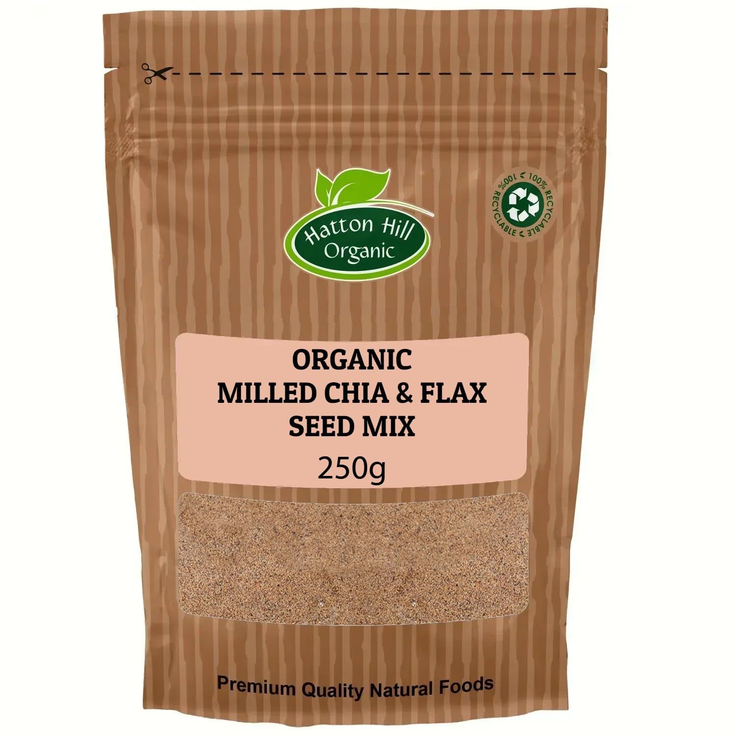 Organic Milled Chia &amp; Flax Seed Mix 250g by Hatton Hill Organic